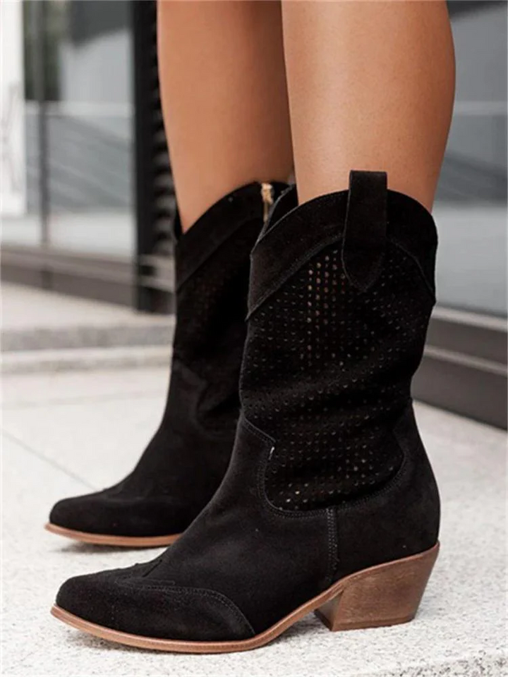 Virelle | Women’s Western Boots with Perforated Detail