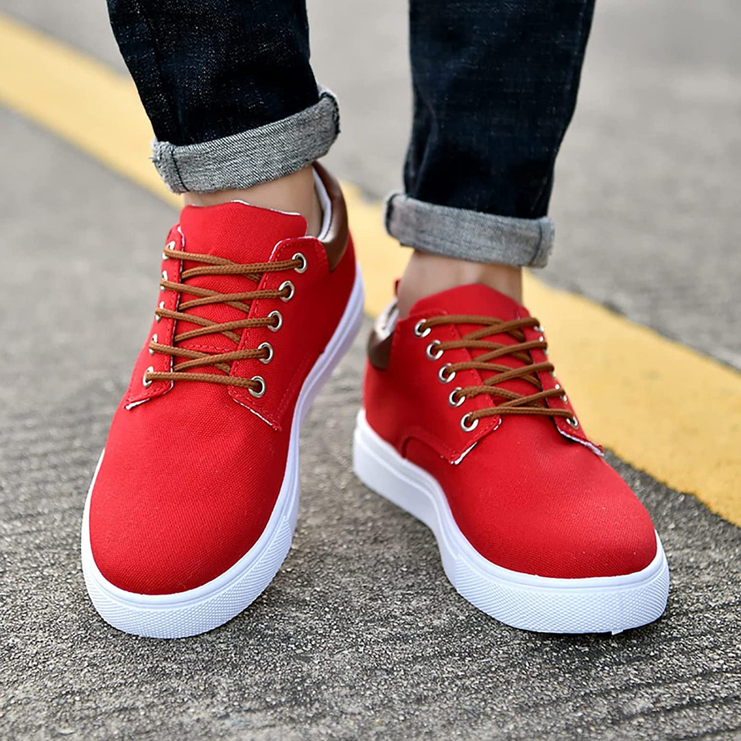 Corven | Men’s Casual Trainers with Contrast Heel Style note