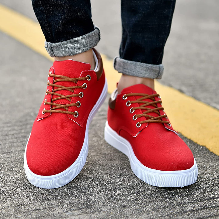 Corven | Men’s Casual Trainers with Contrast Heel Style note