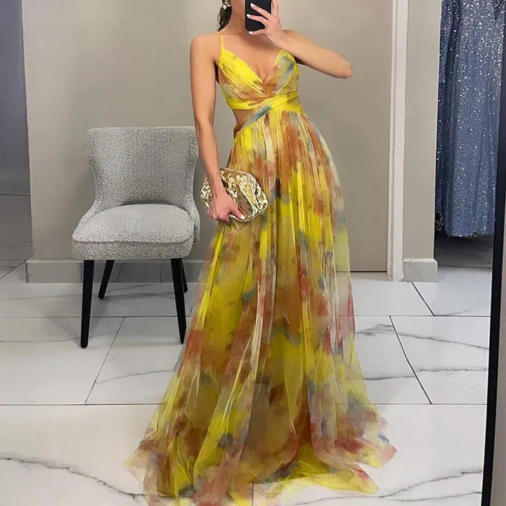 Solenne | Women’s Maxi Dress featuring a Watercolour Print