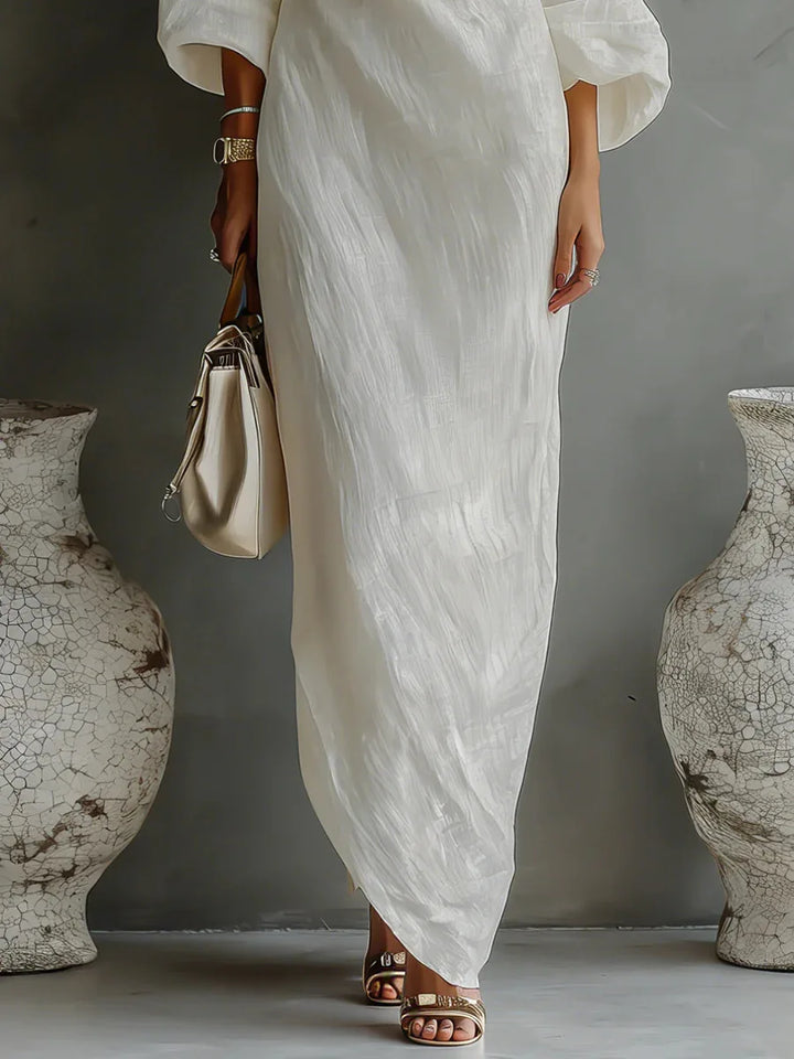 Aurevya | Women’s One-Shoulder Maxi Dress for Elegant Holidays