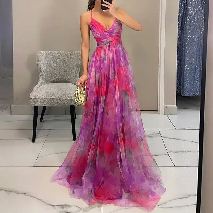 Solenne | Women’s Maxi Dress featuring a Watercolour Print