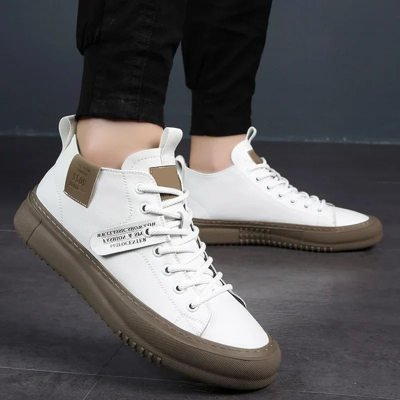 Orlenn | Men’s Lace-Up Trainers with Contrast Sole