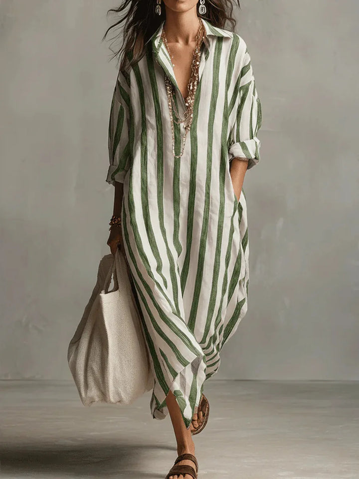 Maelora | Women’s Striped Shirt Dress in an Oversized Look