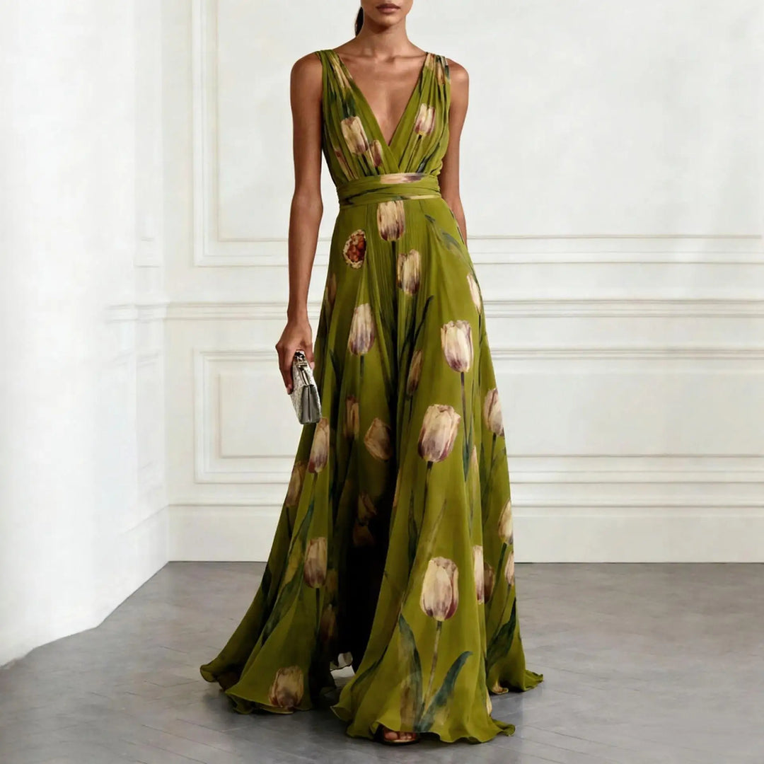 Thalira | Women’s Floral Maxi Dress for Special Occasion
