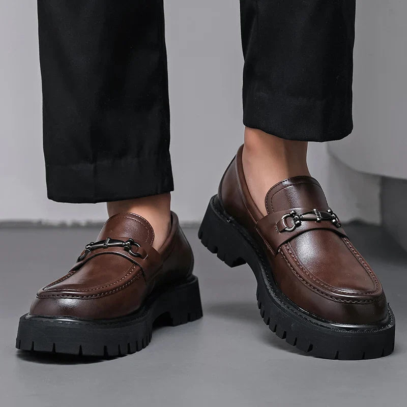 Rovanni | Men’s Chunky Loafers featuring Decorative bar
