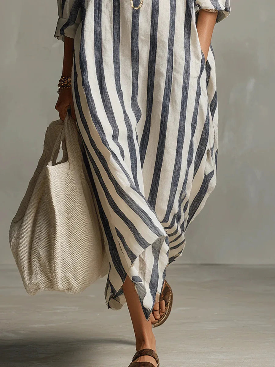 Maelora | Women’s Striped Shirt Dress in an Oversized Look