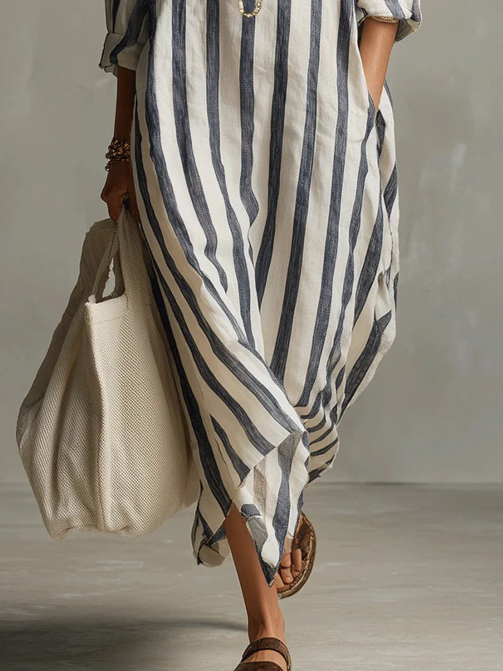 Maelora | Women’s Striped Shirt Dress in an Oversized Look