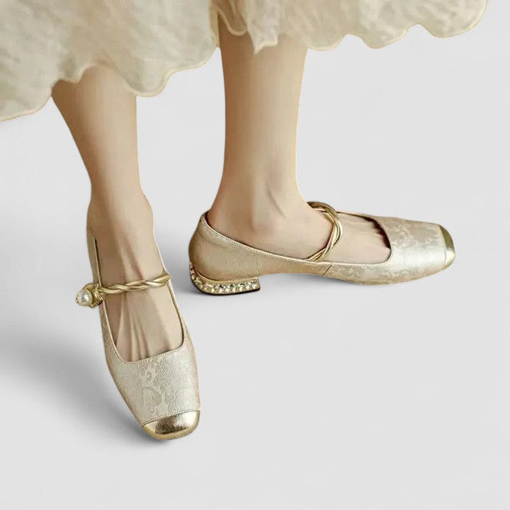Juliette | Women’s Mary Jane Flats with Fashion Strap Element