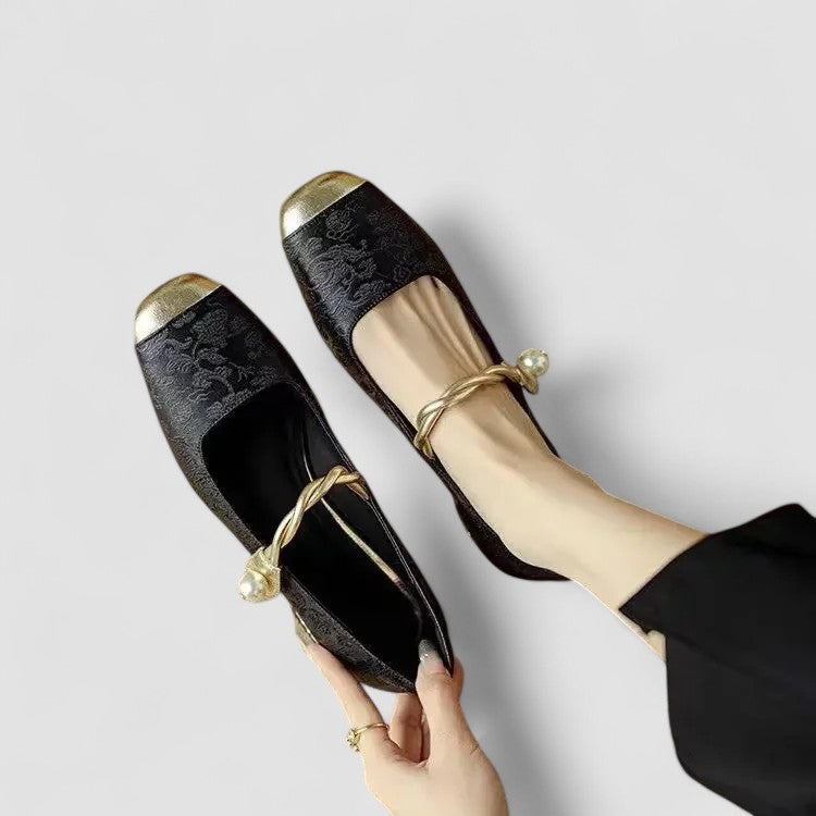 Juliette | Women’s Mary Jane Flats with Fashion Strap Element