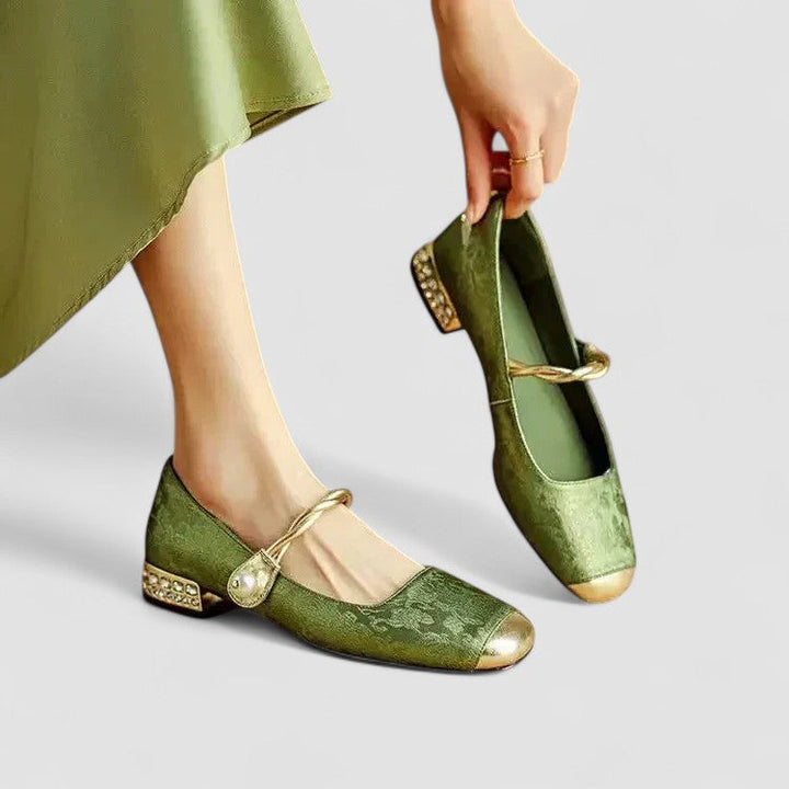Juliette | Women’s Mary Jane Flats with Fashion Strap Element