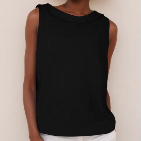 Orla | Women’s Sleeveless Top with a Folded Neck Design