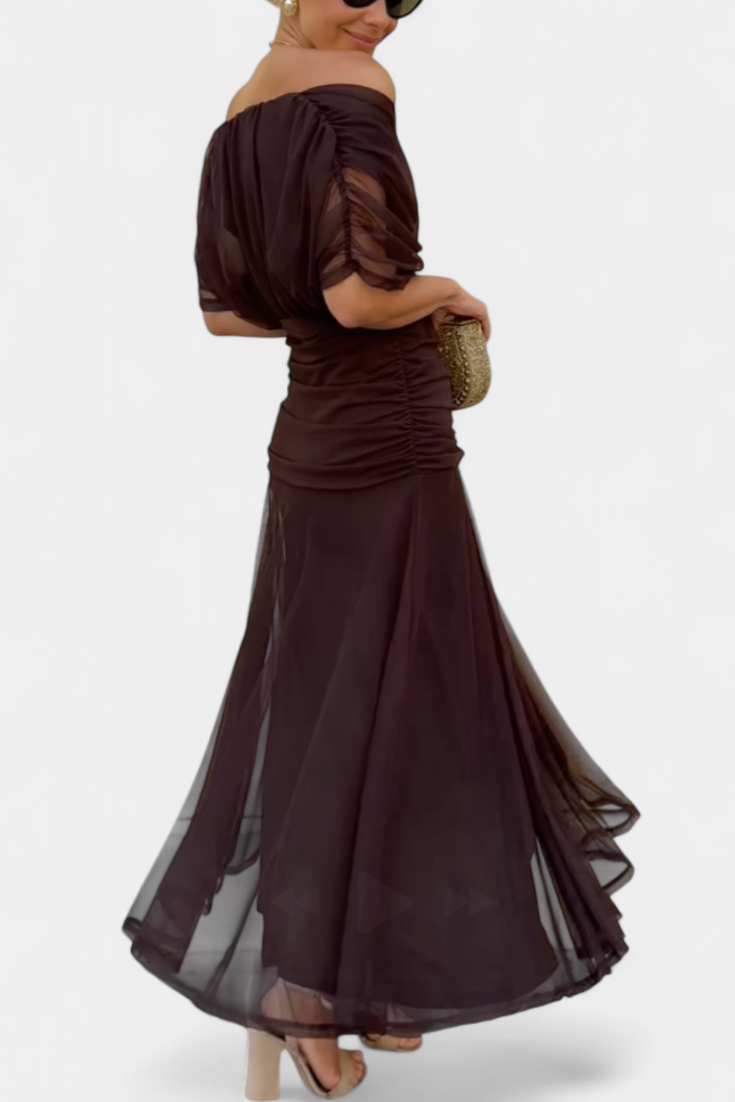 Keziah | Women’s Off-Shoulder Dress with Twist Front