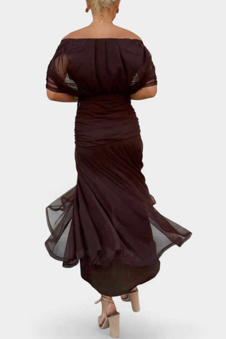 Keziah | Women’s Off-Shoulder Dress with Twist Front