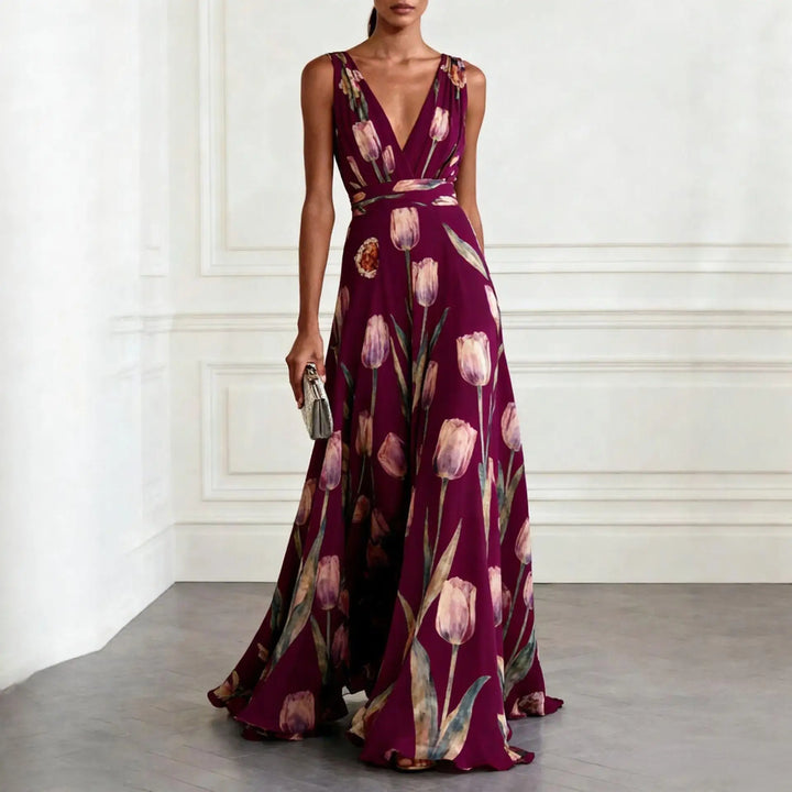 Thalira | Women’s Floral Maxi Dress for Special Occasion