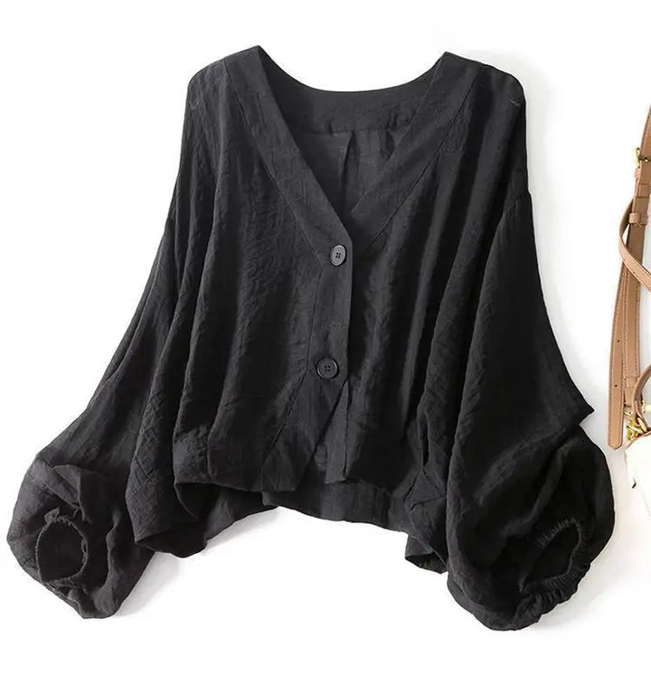 Vionelle | Women’s Cropped Cardigan featuring Wide Sleeves