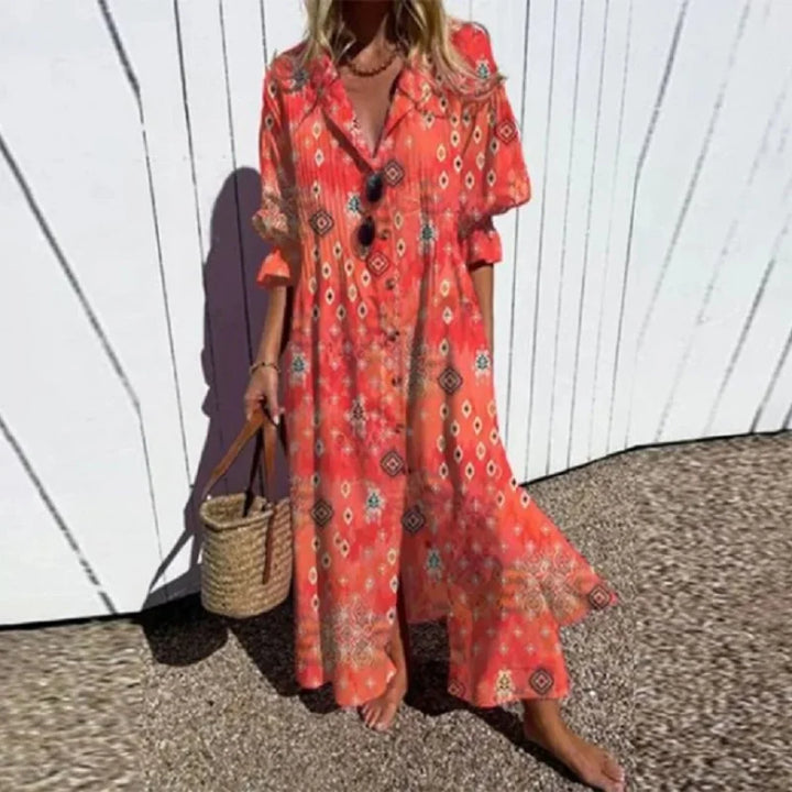 Eraphina | Women’s Maxi Dress featuring a Colourful Abstract Print