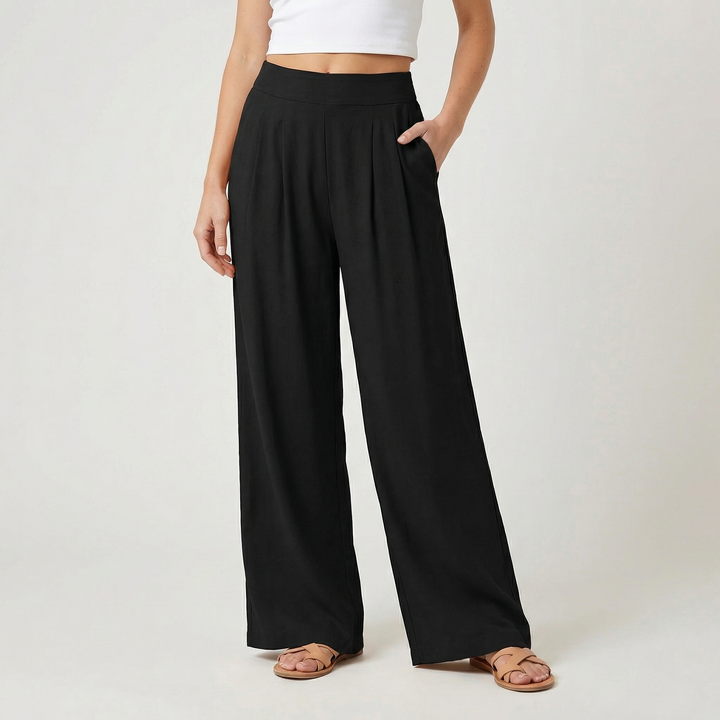 Seravyn | Women’s Wide-Leg Trousers with Elastic Waistband