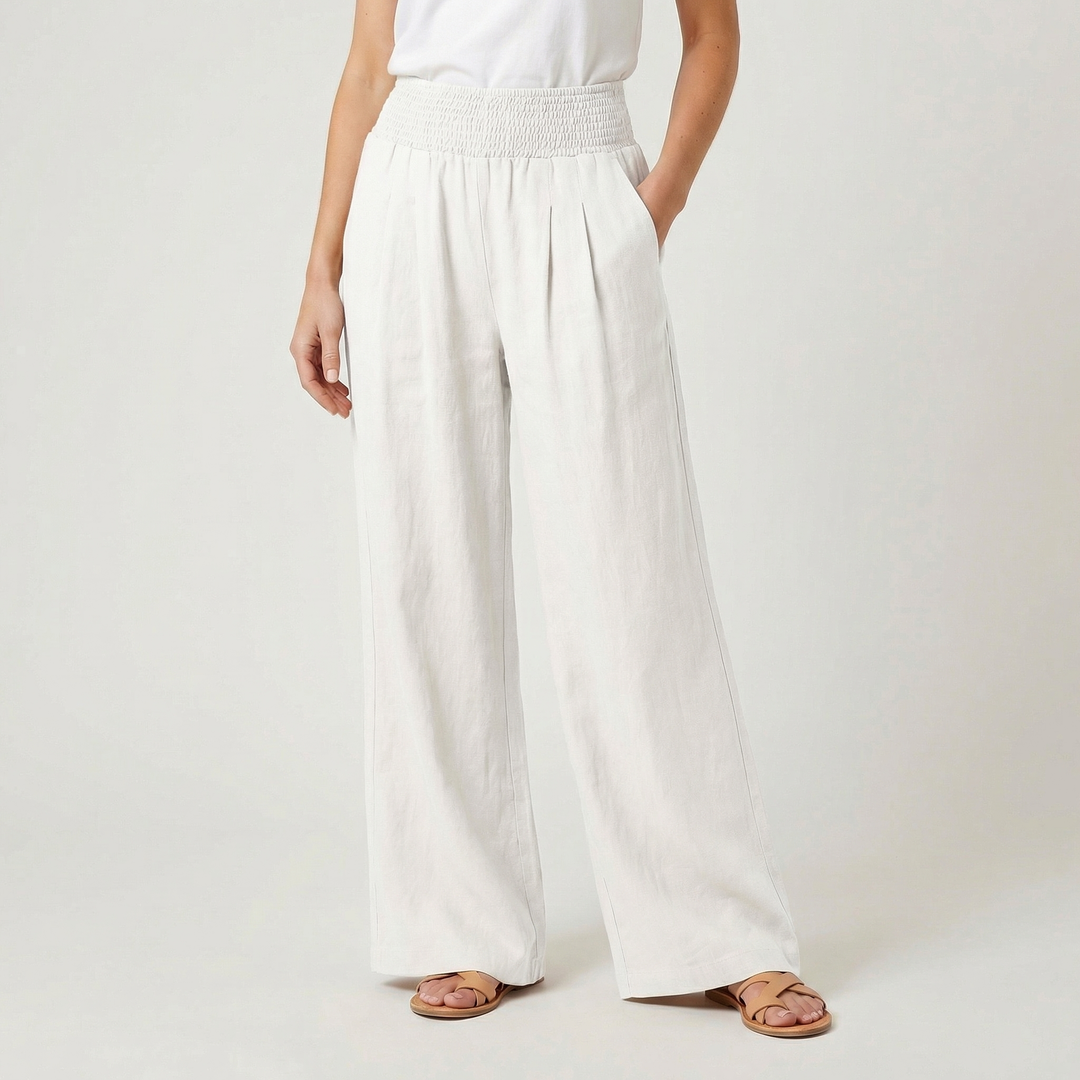 Seravyn | Women’s Wide-Leg Trousers with Elastic Waistband