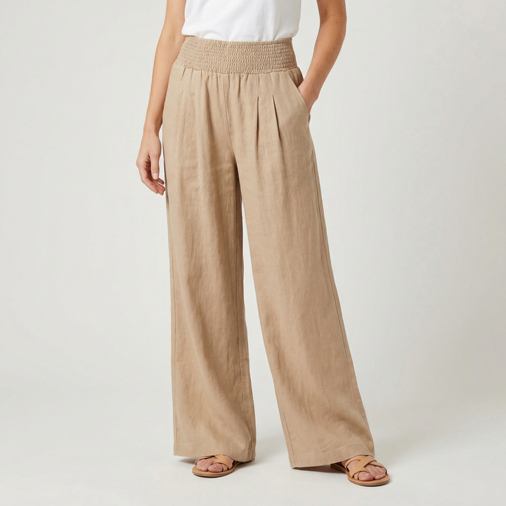 Seravyn | Women’s Wide-Leg Trousers with Elastic Waistband
