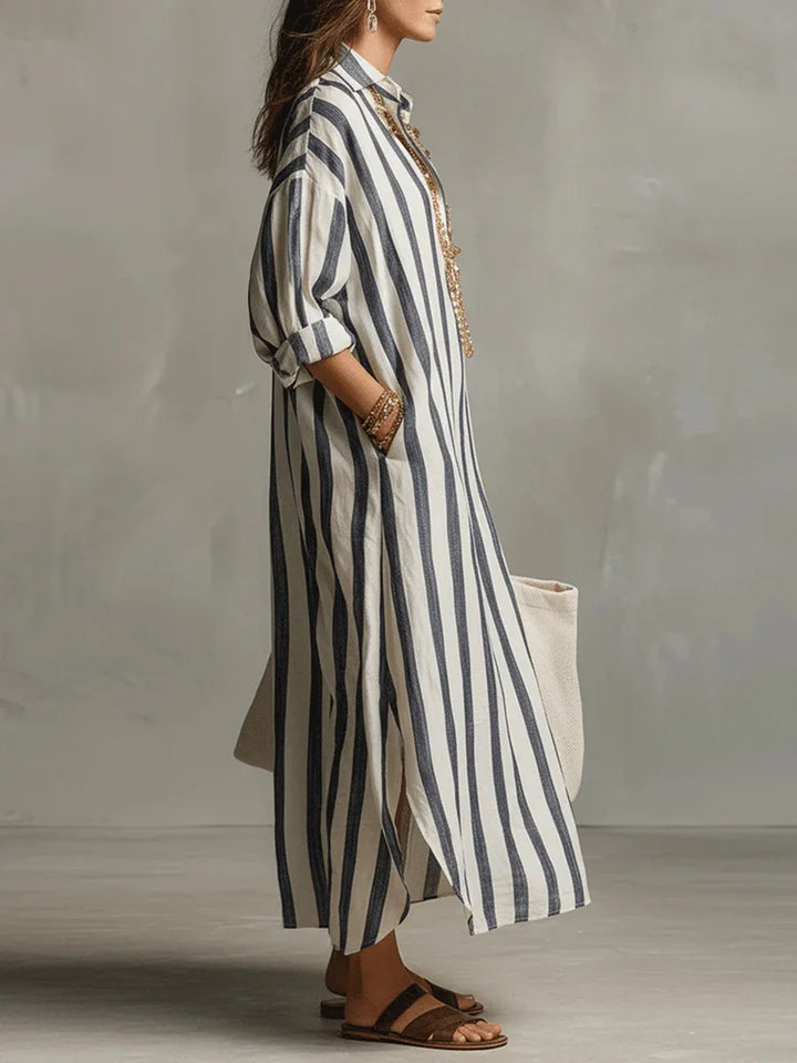 Maelora | Women’s Striped Shirt Dress in an Oversized Look