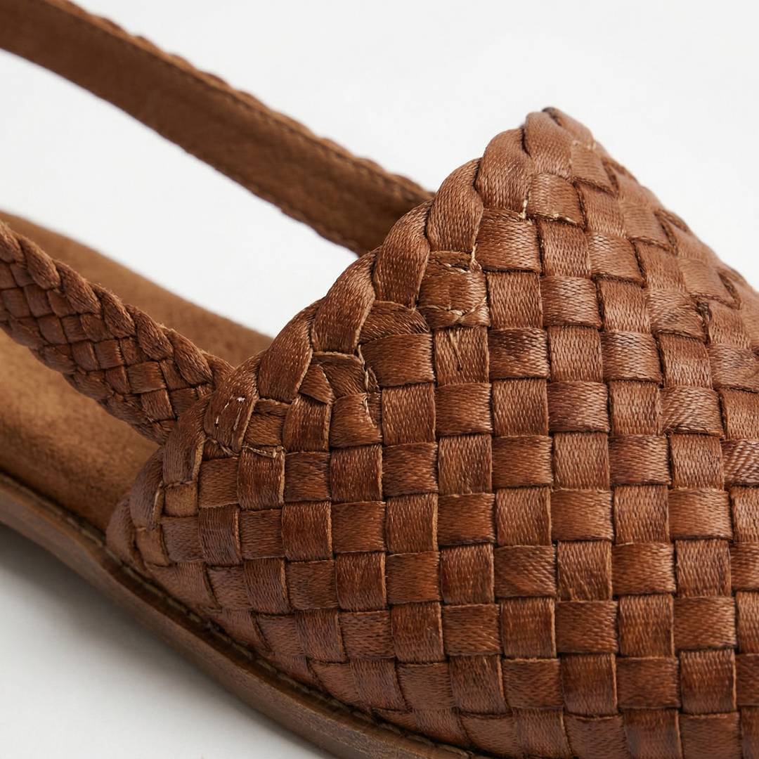 Solmira | Women’s Woven Slingback Flats with Pointed Toe