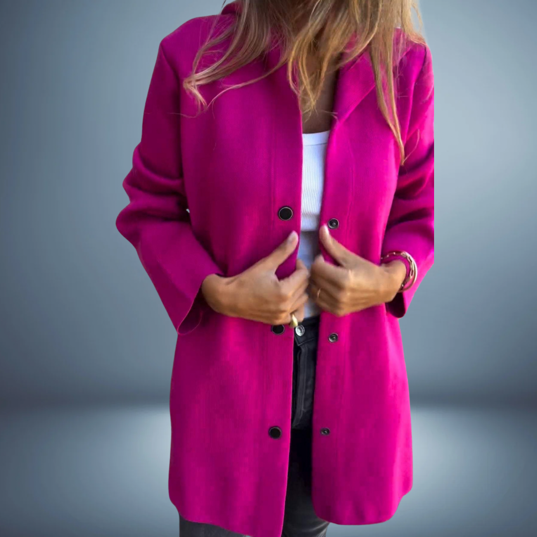 Jasmine - Single-Breasted Casual Hooded Jacket