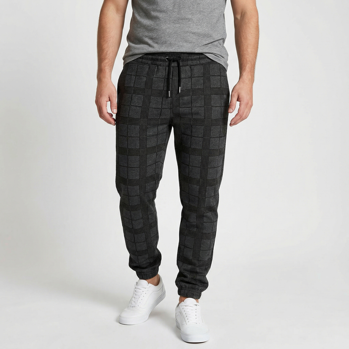Varex | Men’s Jogger Trousers featuring a modern check pattern