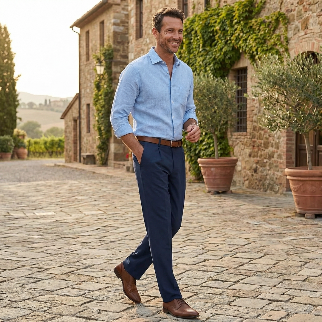 Velmoro | Men’s Smart Trousers in a tailored silhouette