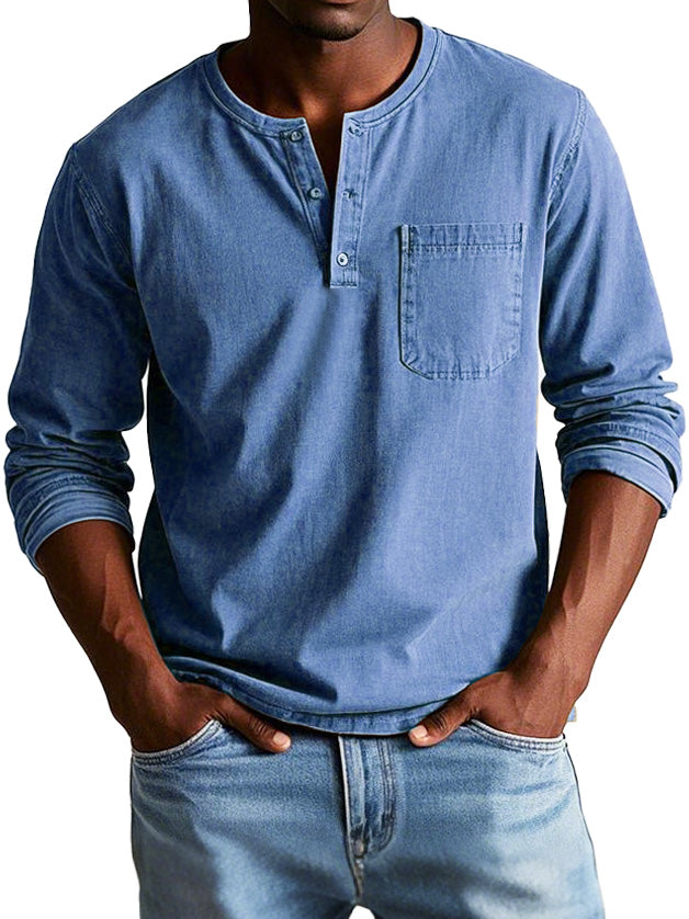 Garian | Men’s Henley Shirt with Chest Pocket