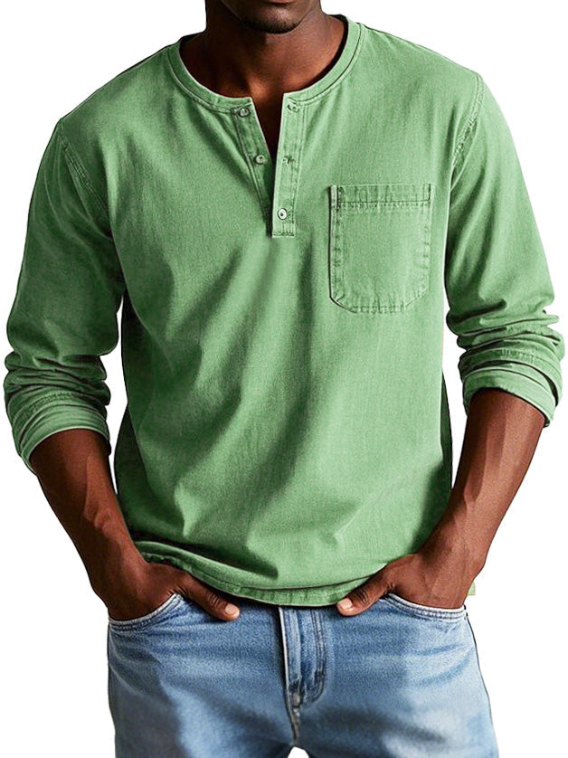 Garian | Men’s Henley Shirt with Chest Pocket