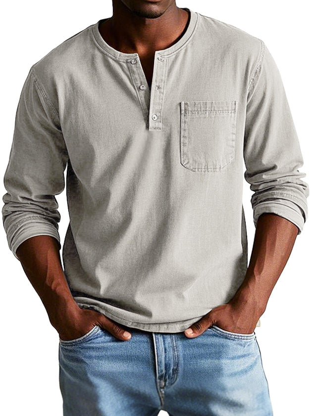 Garian | Men’s Henley Shirt with Chest Pocket