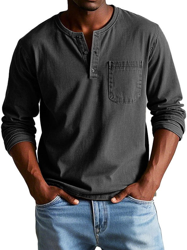 Garian | Men’s Henley Shirt with Chest Pocket