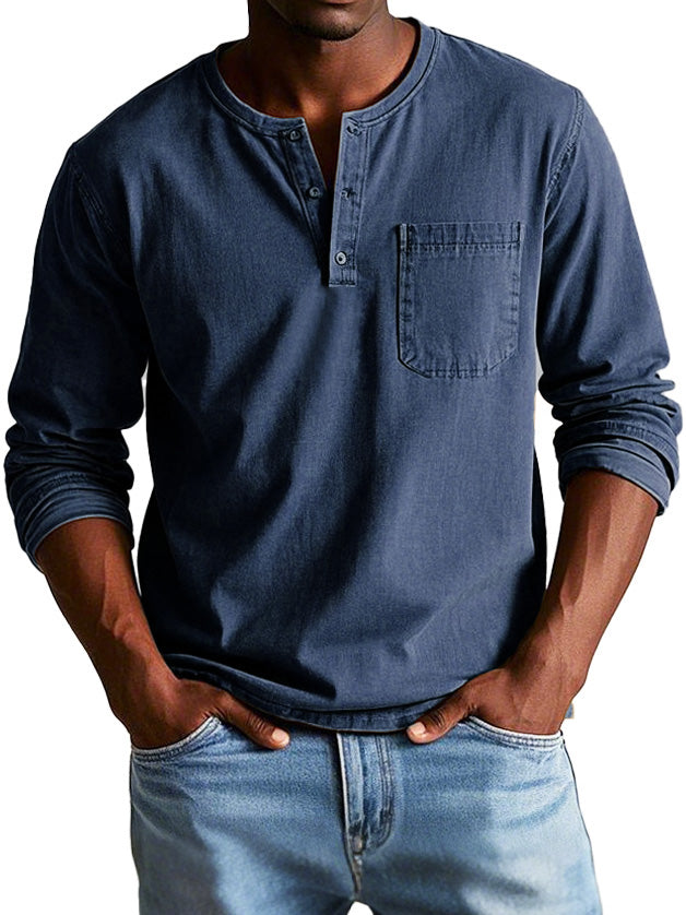 Garian | Men’s Henley Shirt with Chest Pocket