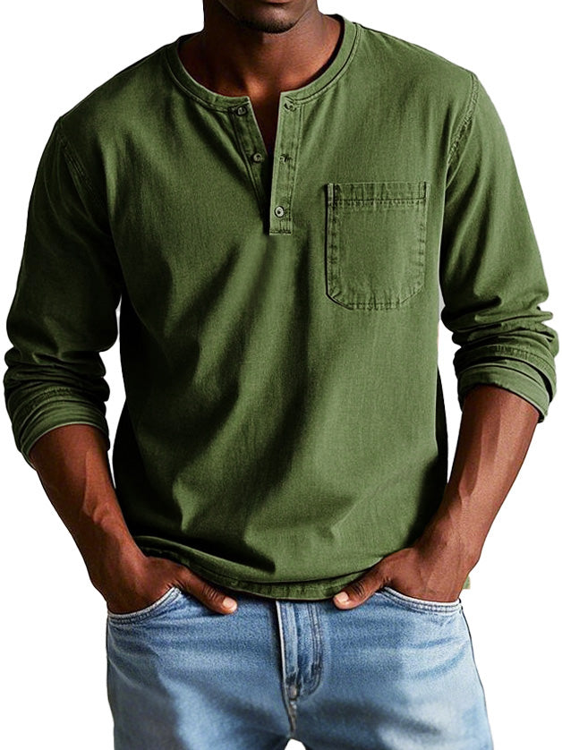 Garian | Men’s Henley Shirt with Chest Pocket