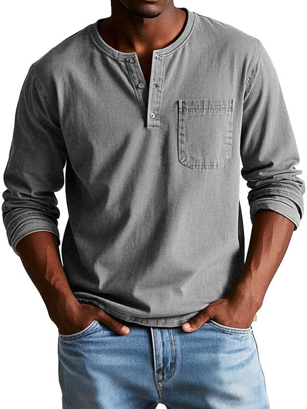 Garian | Men’s Henley Shirt with Chest Pocket