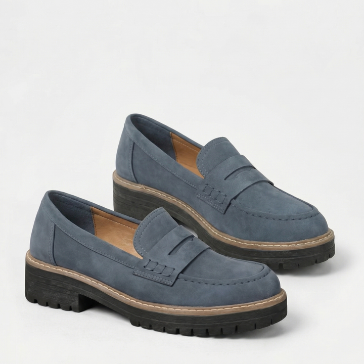 Virella | Women’s Chunky Sole Loafers with Classic Slip-On Style