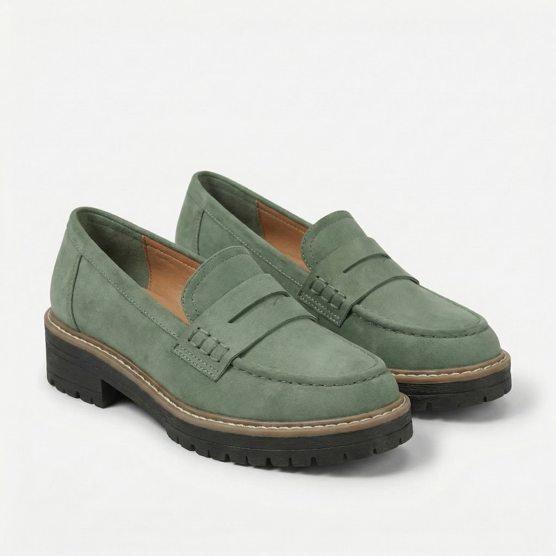 Virella | Women’s Chunky Sole Loafers with Classic Slip-On Style