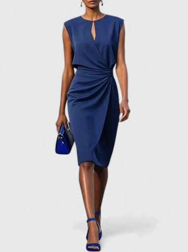 Marcelline | Women’s Midi Dress featuring a Gathered Waist