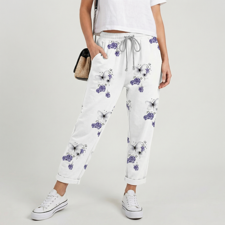 Zarelle | Women’s Striped Trousers with Drawstring Waist