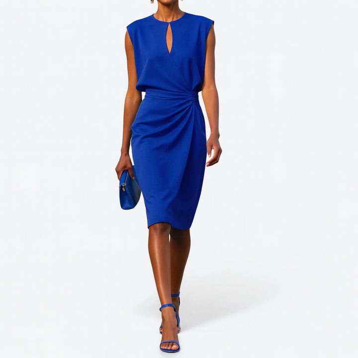 Amelie | Women’s Knee-Length Dress featuring a Keyhole Neck opening