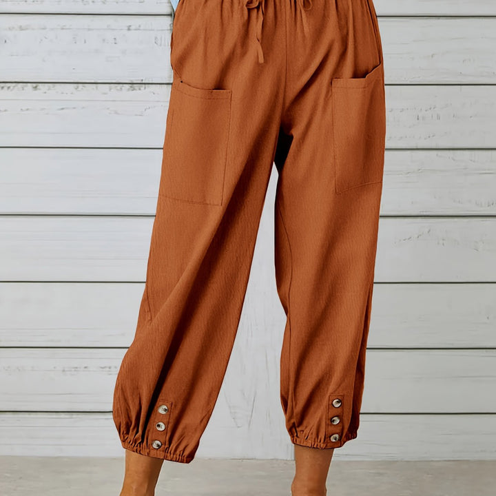 Wide Leg Capri Trousers