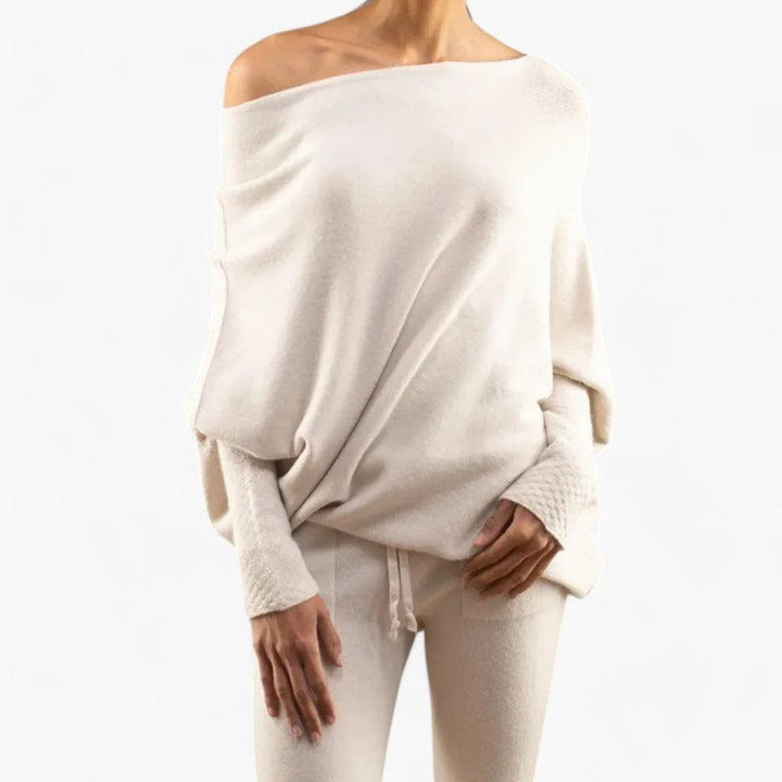 Elviana | Women’s Off-Shoulder Jumper for Relaxed Daily Outfit
