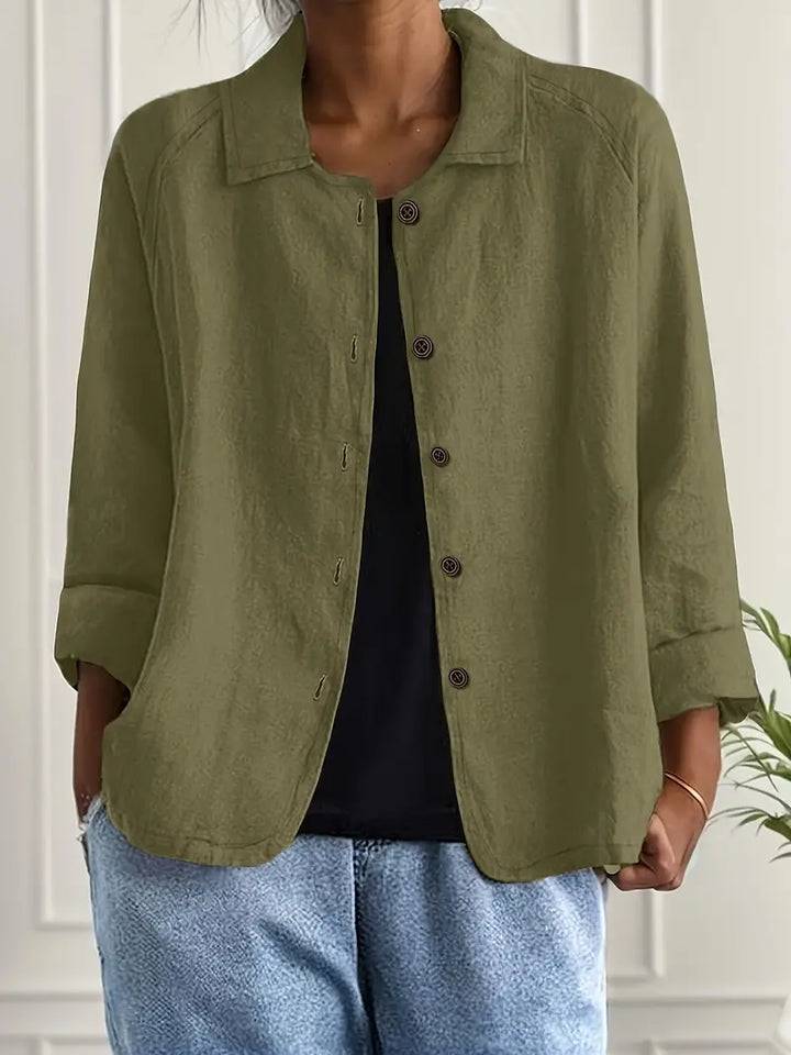 Miralyn | Women’s Button-Up Jacket featuring a Clean Collar with Front Buttons