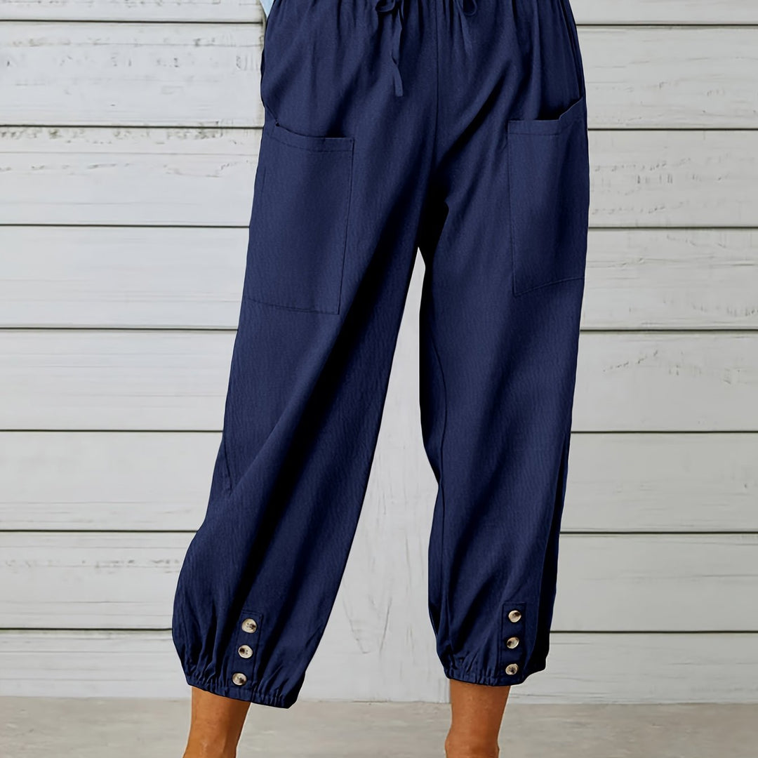 Wide Leg Capri Trousers