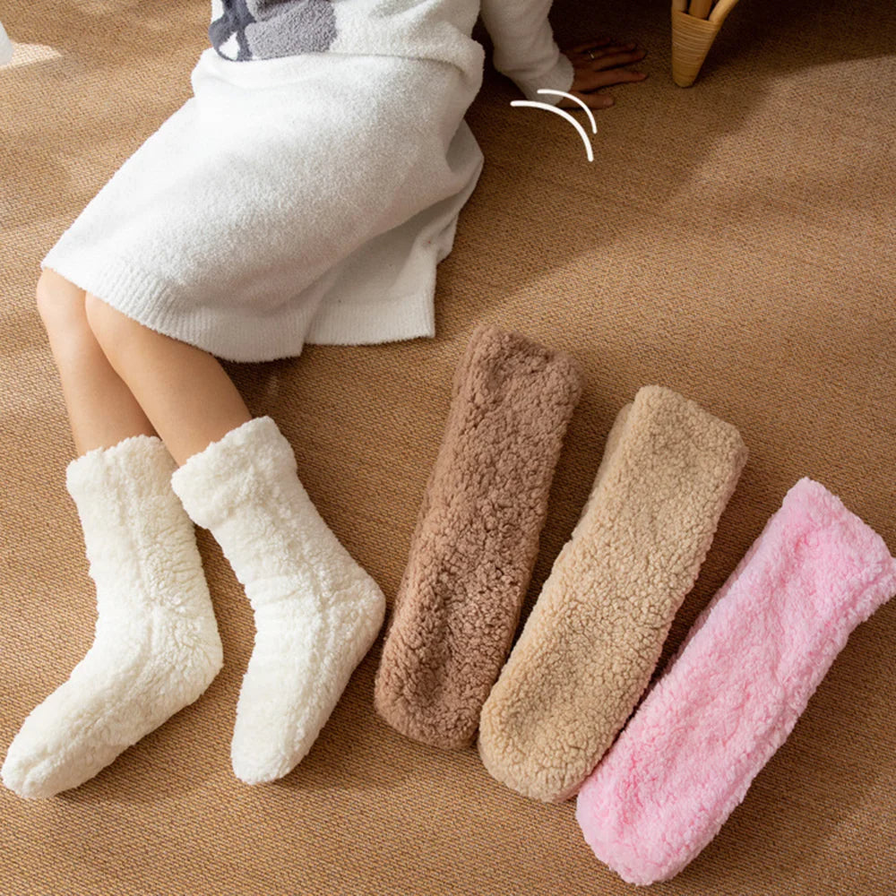 Velvet Slipper Socks