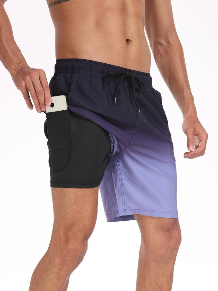Kairo | Men’s Swim Shorts featuring a Flamingo Motif