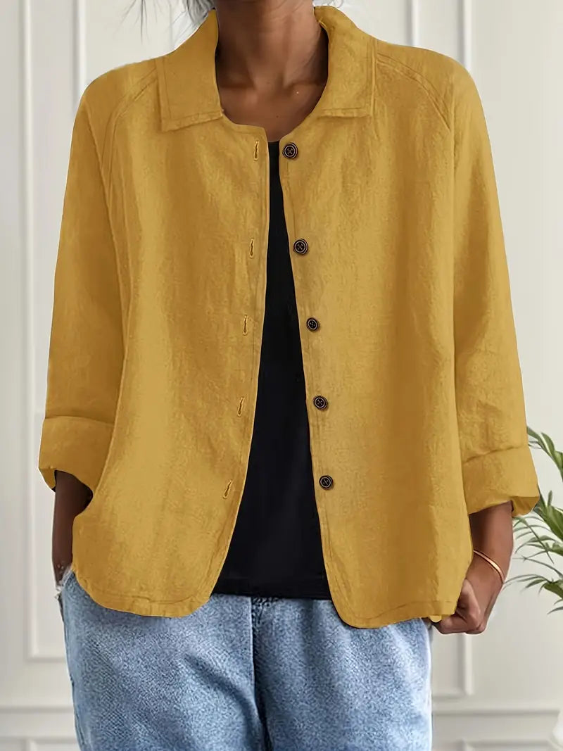 Miralyn | Women’s Button-Up Jacket featuring a Clean Collar with Front Buttons
