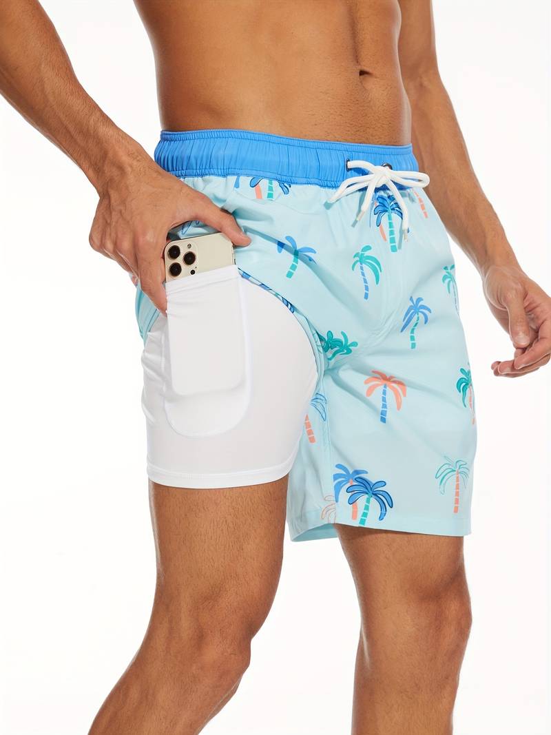 Kairo | Men’s Swim Shorts featuring a Flamingo Motif