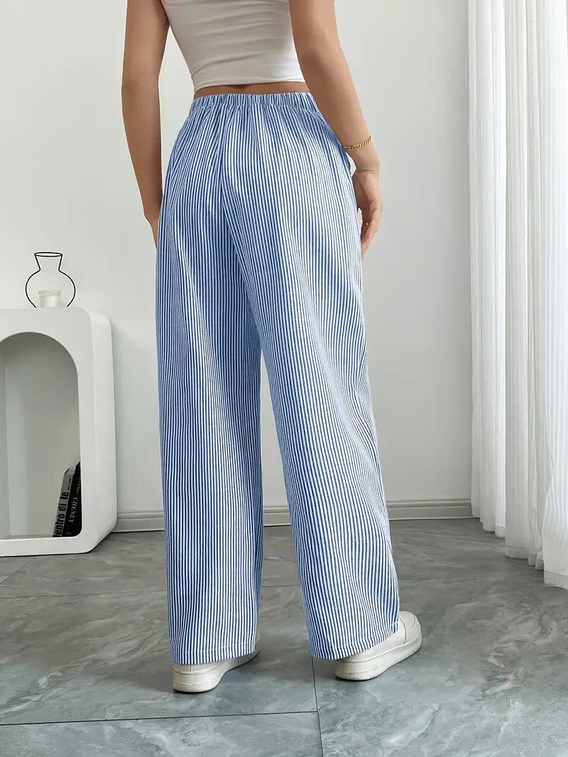Nina™ - Elegant Striped Trousers With Pockets